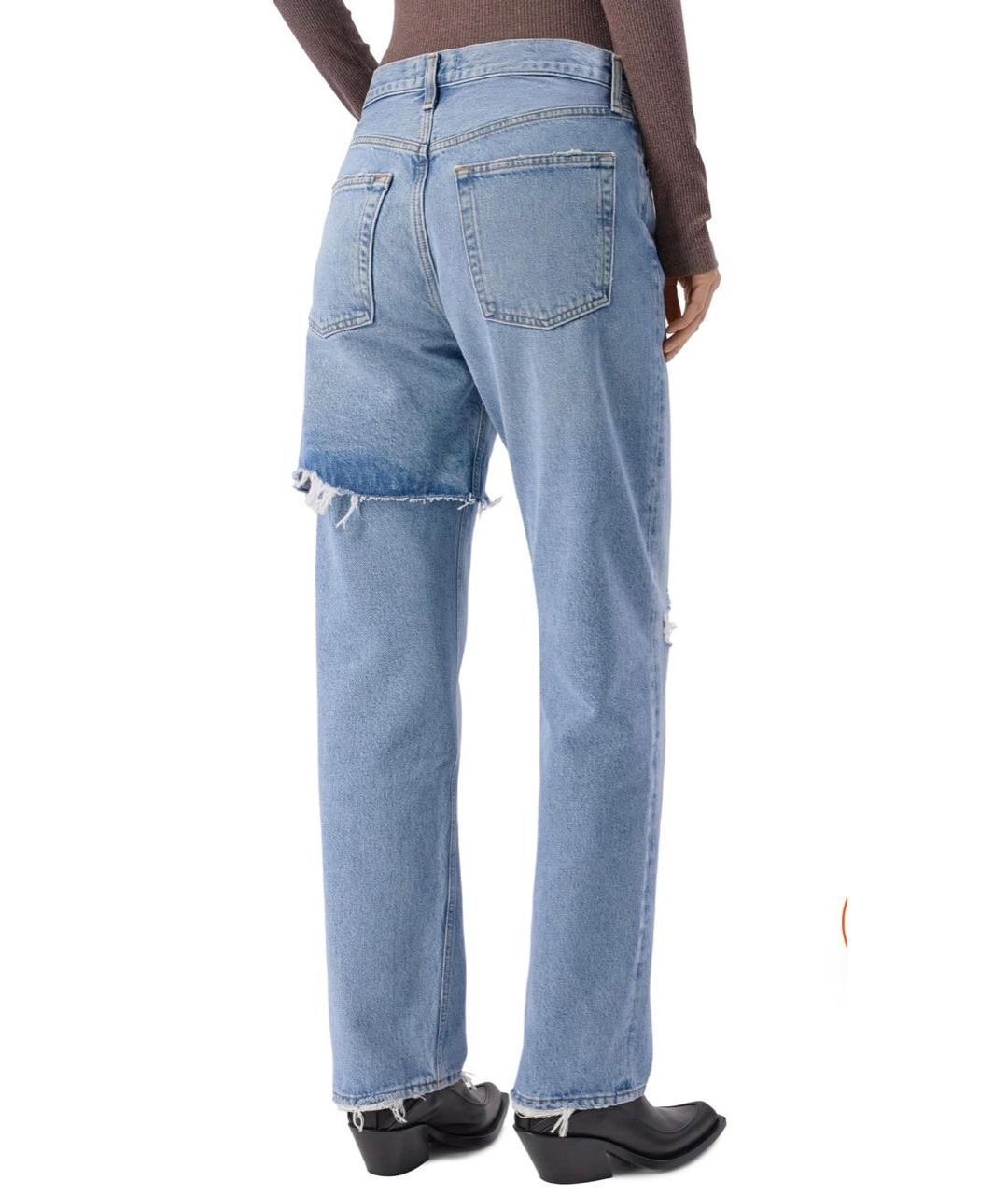 AGOLDE Голубые хлопковые прямые джинсы, фото 2