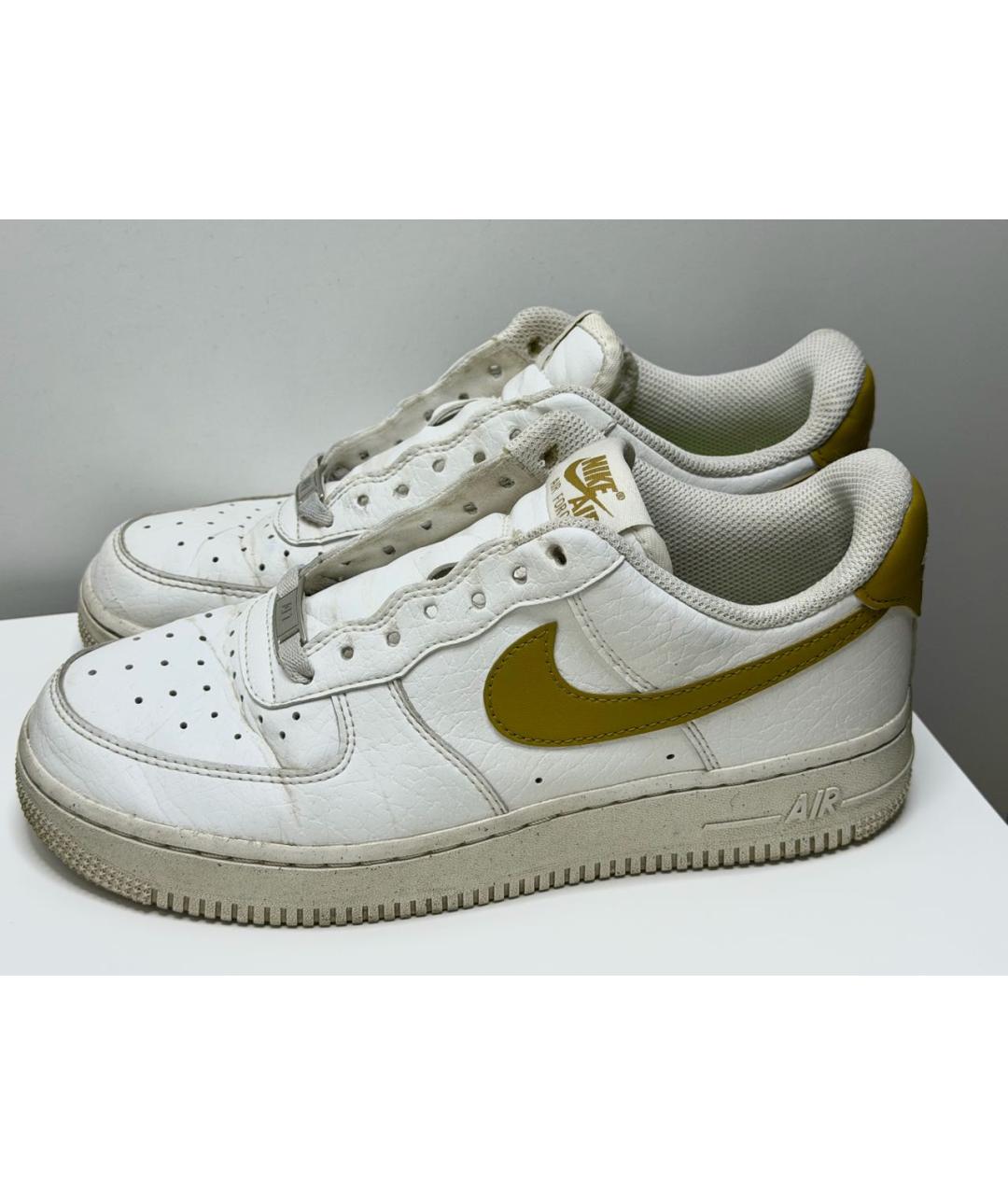 NIKE Белые кожаные кроссовки, фото 6