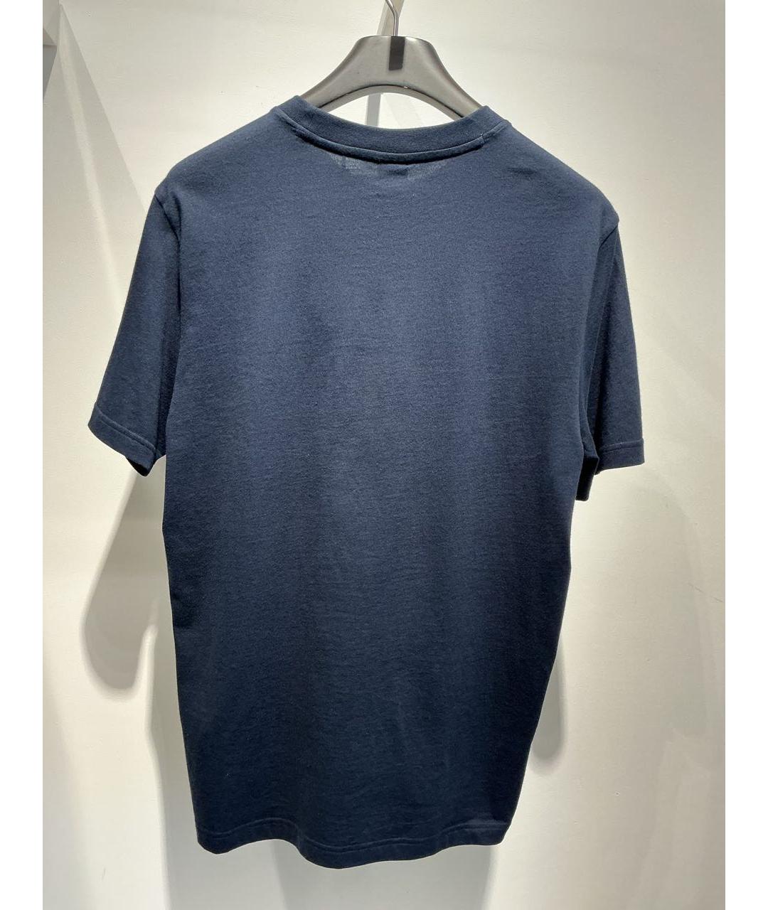 HUGO BOSS Темно-синяя хлопковая футболка, фото 4