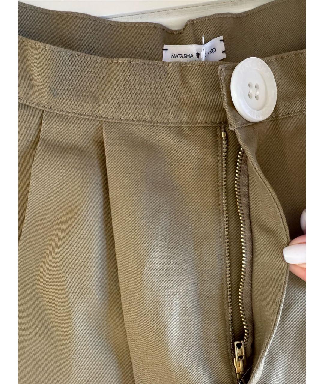NATASHA DENONA Хаки хлопковые шорты, фото 8