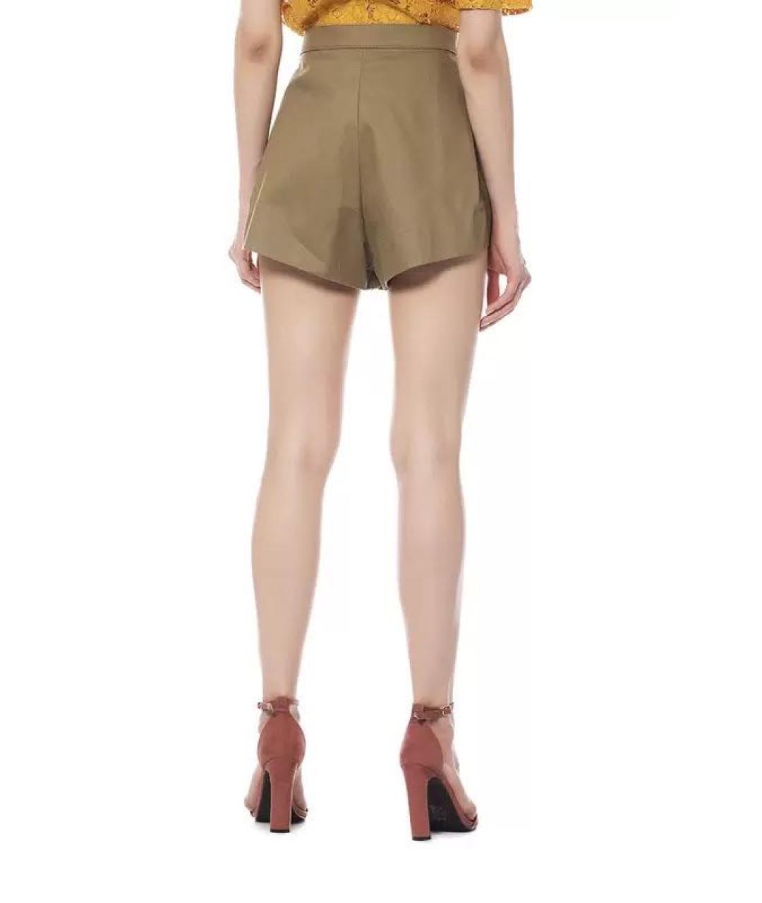 NATASHA DENONA Хаки хлопковые шорты, фото 4