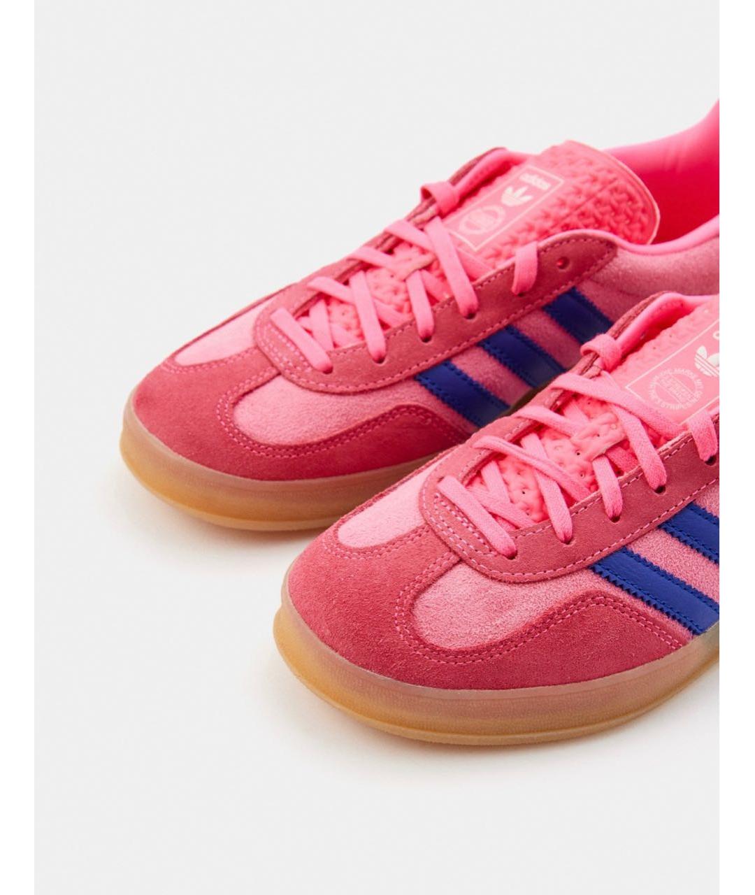 ADIDAS Фуксия замшевые кроссовки, фото 3