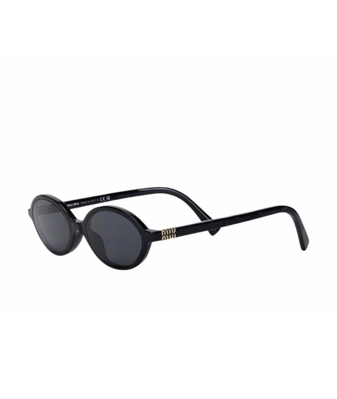 MIU MIU Черные пластиковые солнцезащитные очки, фото 5