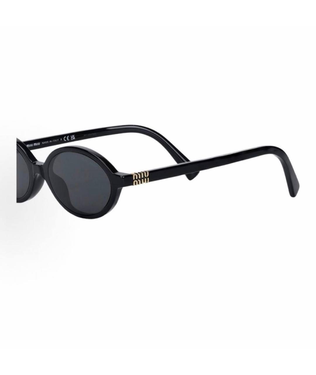 MIU MIU Черные пластиковые солнцезащитные очки, фото 4