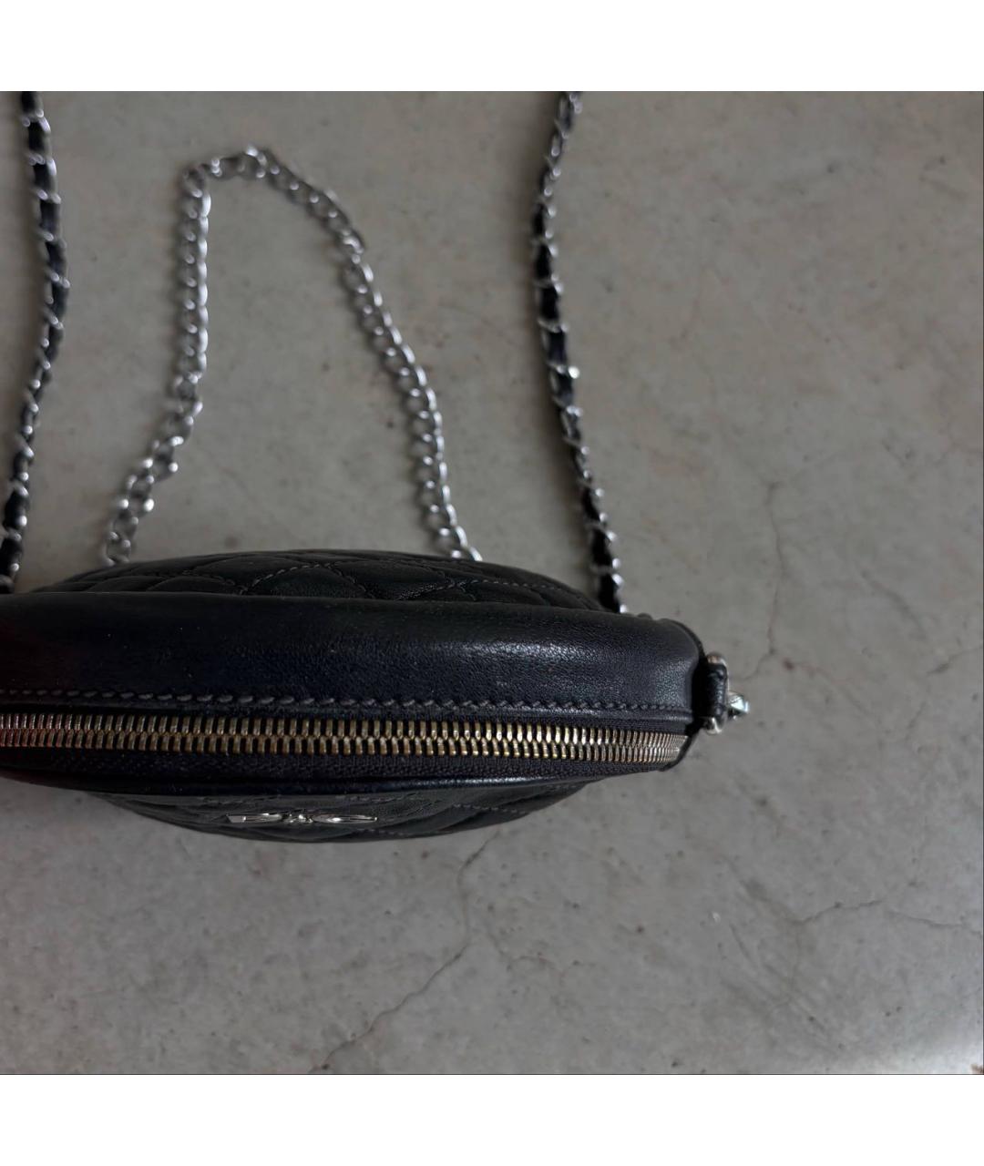 DOLCE&GABBANA Черная кожаная сумка через плечо, фото 7