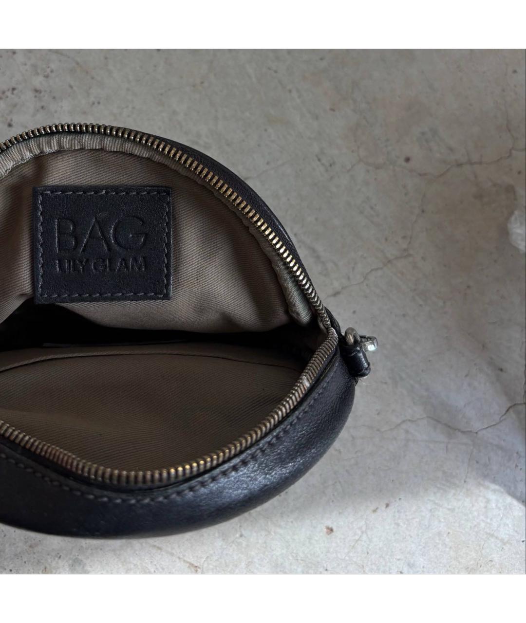 DOLCE&GABBANA Черная кожаная сумка через плечо, фото 8