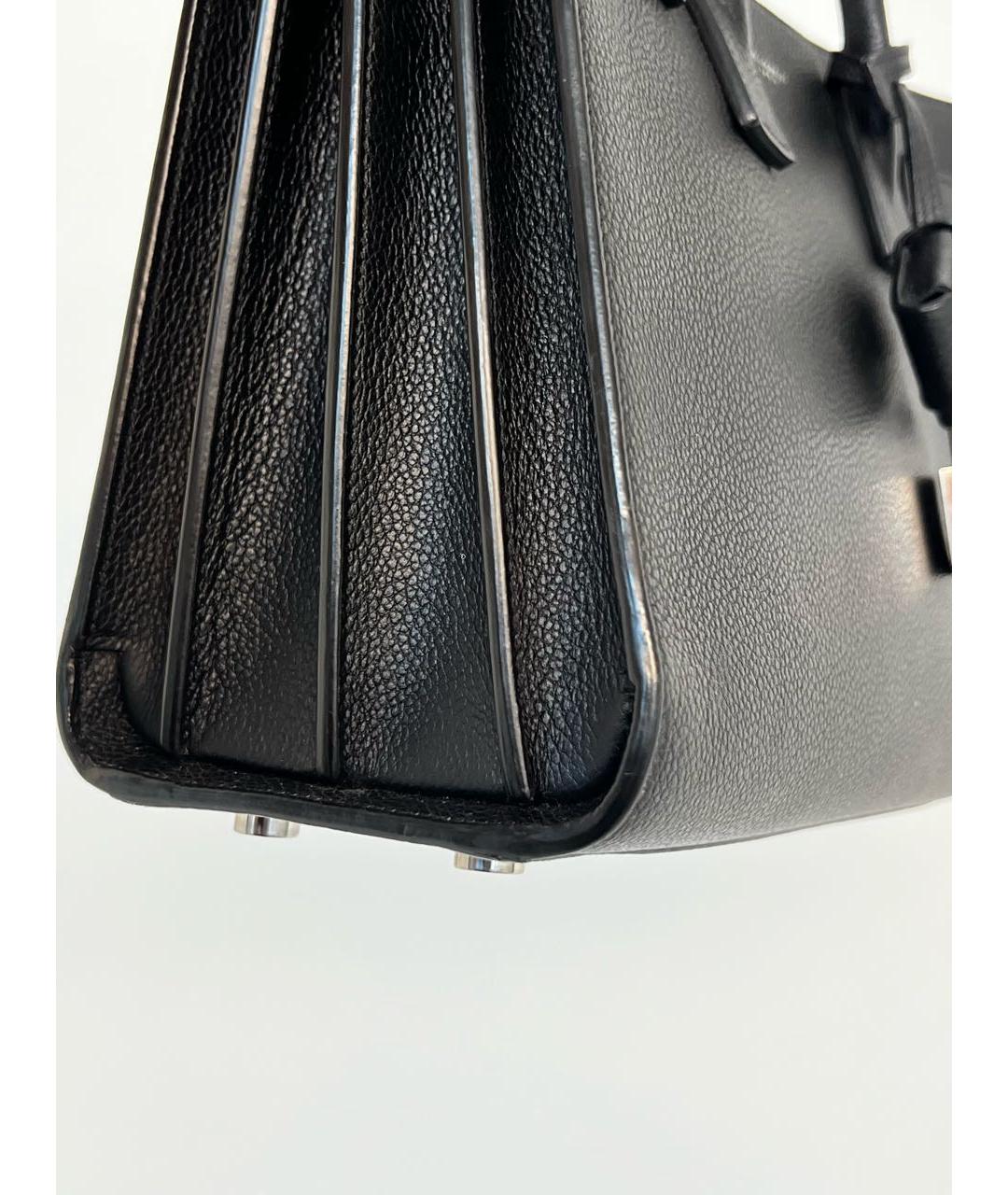 SAINT LAURENT Черная сумка с короткими ручками, фото 6