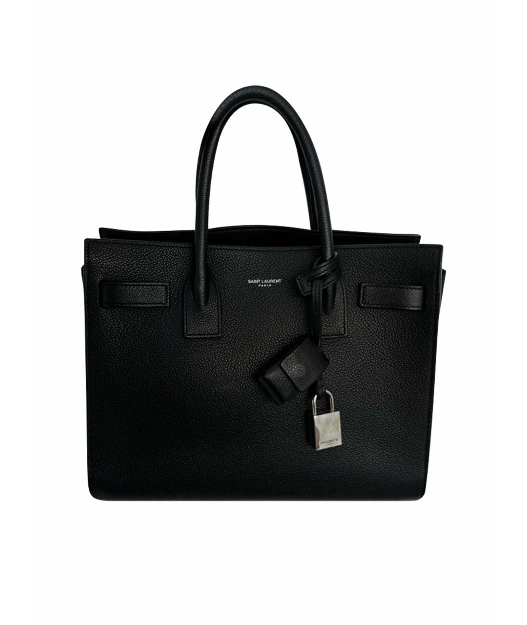SAINT LAURENT Черная сумка с короткими ручками, фото 1