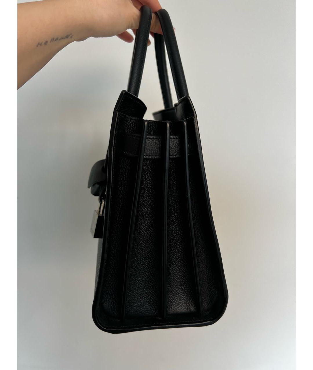 SAINT LAURENT Черная сумка с короткими ручками, фото 3