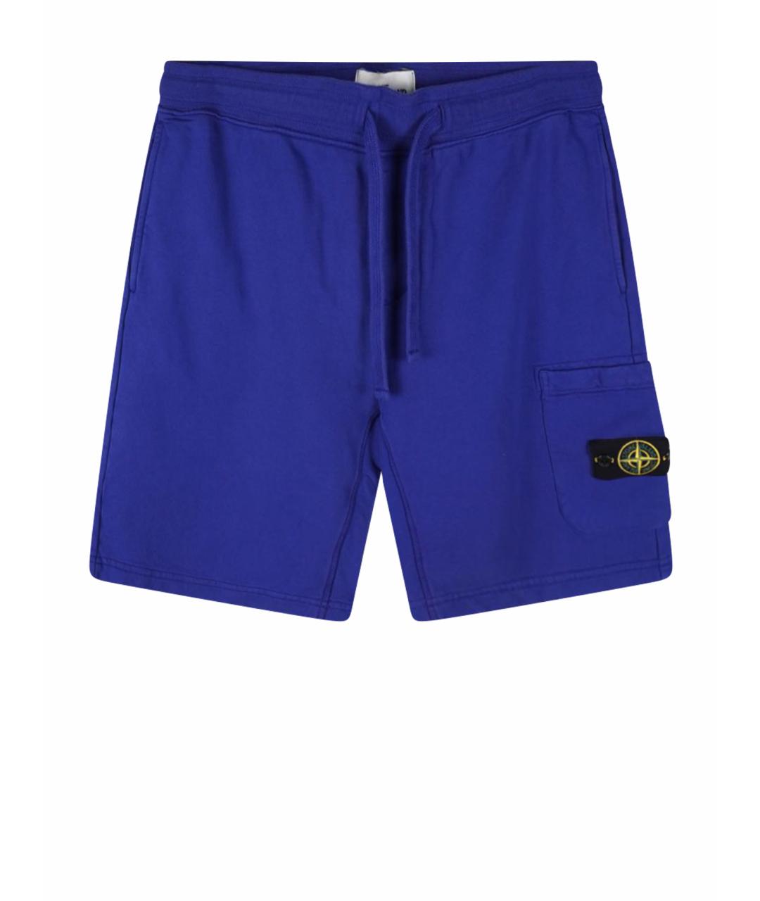 STONE ISLAND Синие хлопковые шорты, фото 1