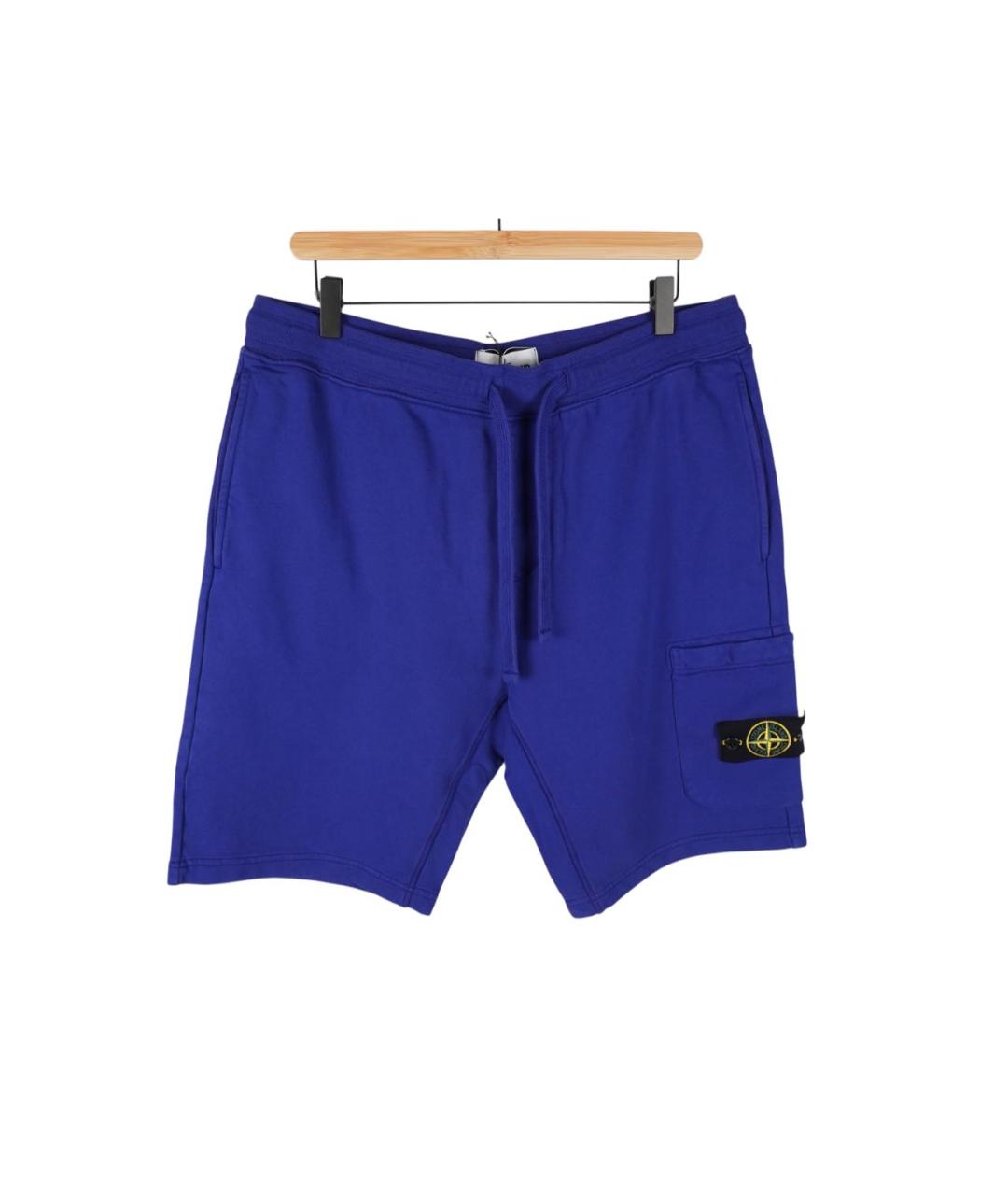 STONE ISLAND Синие хлопковые шорты, фото 8