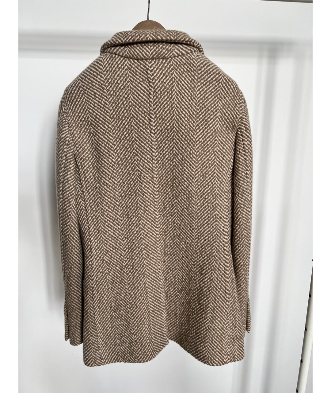 LORO PIANA Бежевый кашемировый жакет/пиджак, фото 2