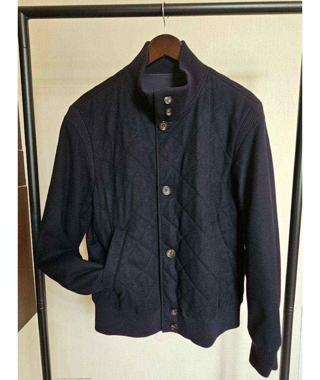 LORO PIANA Темно-синяя кашемировая куртка, фото 10