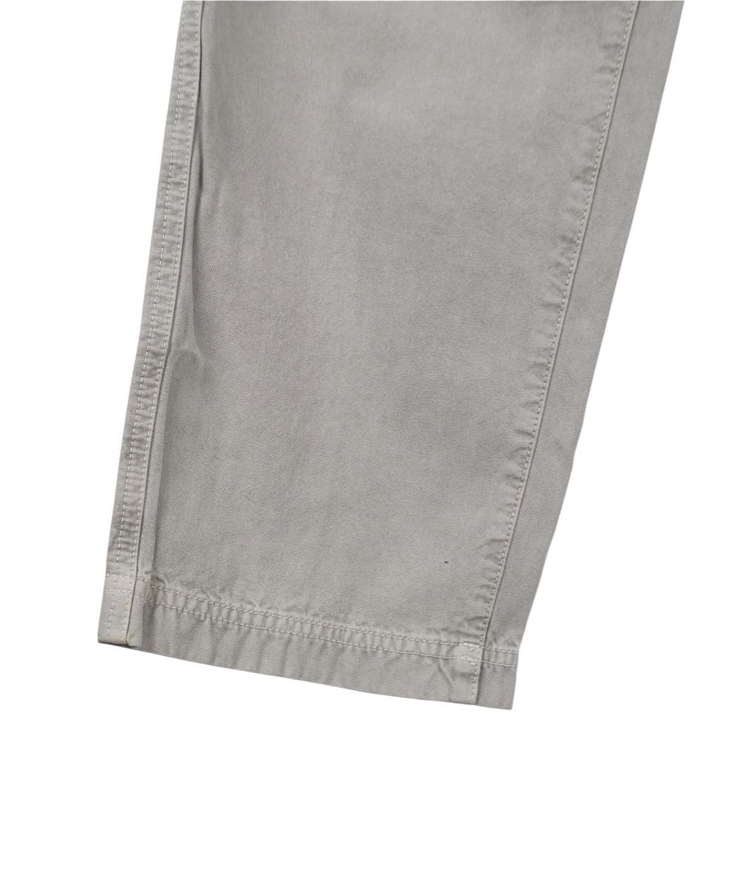 STONE ISLAND Серые хлопковые повседневные брюки, фото 6