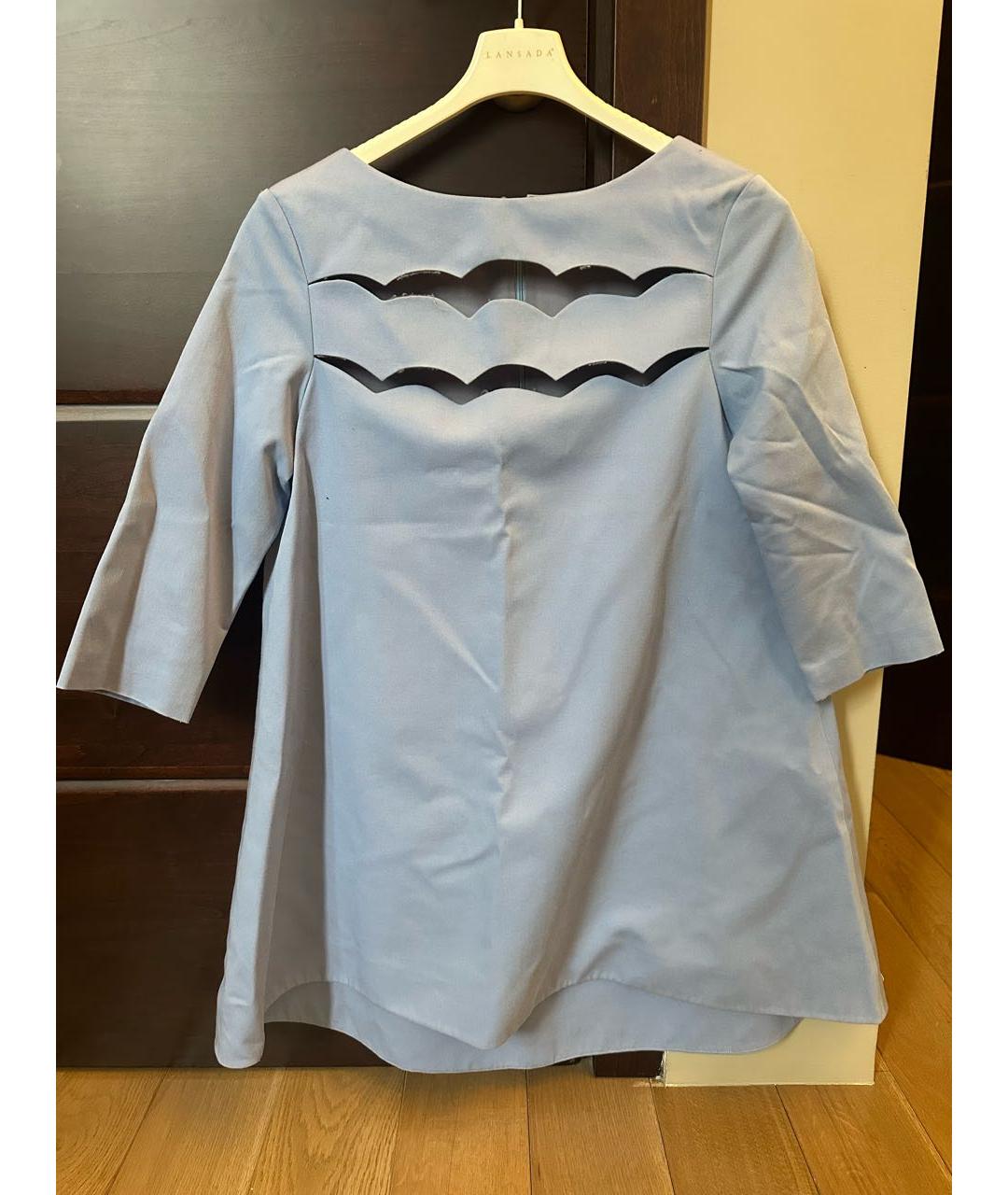 KALMANOVICH Голубое полиэстеровое коктейльное платье, фото 5