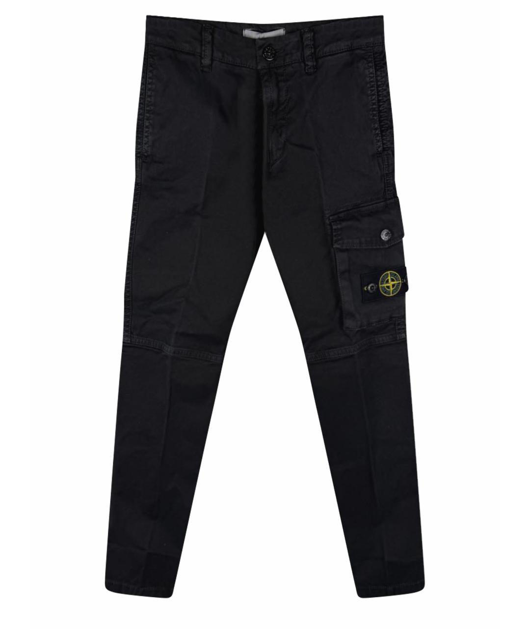 STONE ISLAND Черные хлопковые брюки и шорты, фото 1