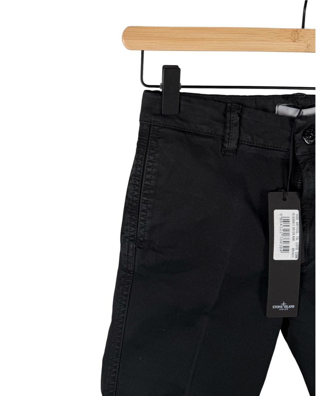 STONE ISLAND Черные хлопковые брюки и шорты, фото 3