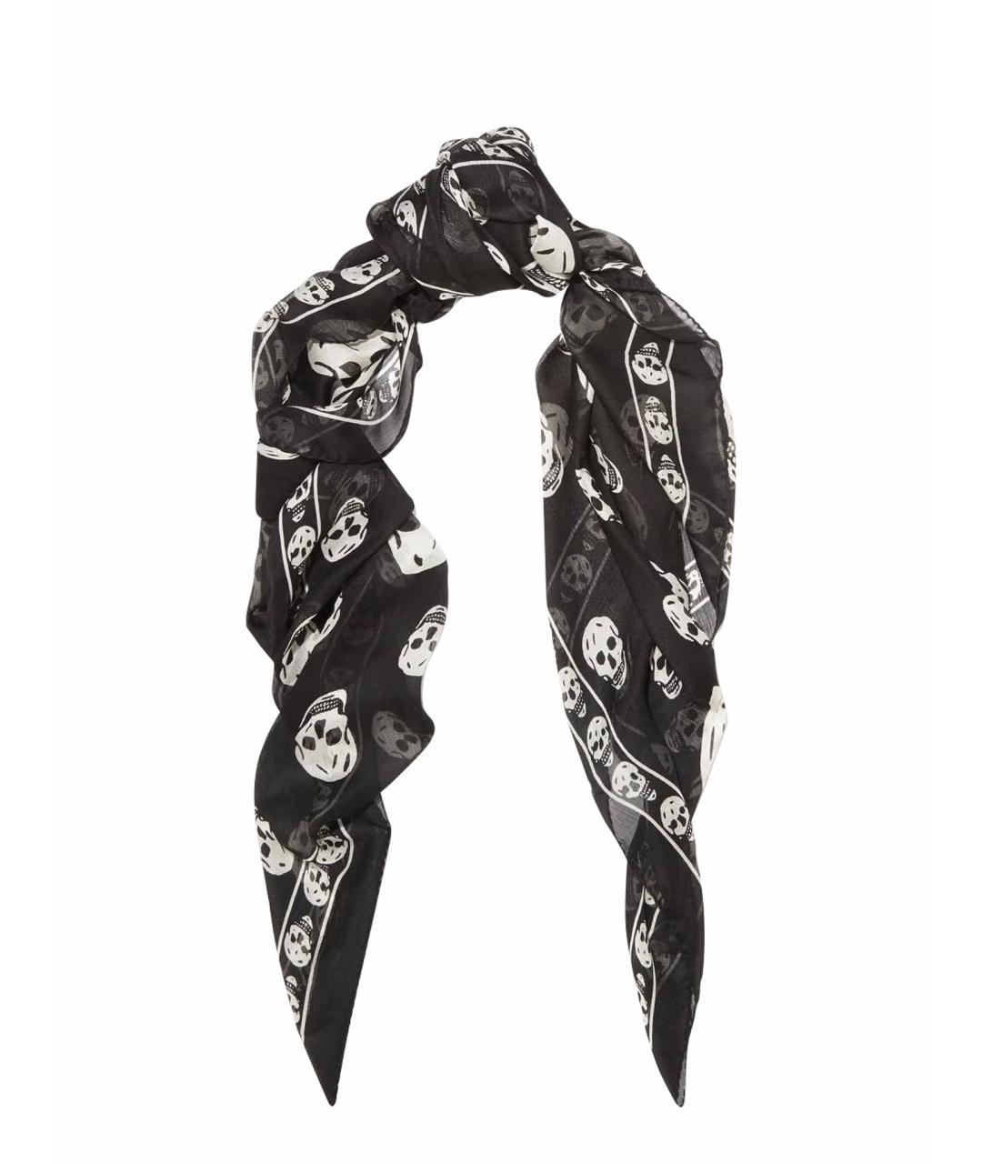 ALEXANDER MCQUEEN Черный шарф, фото 1