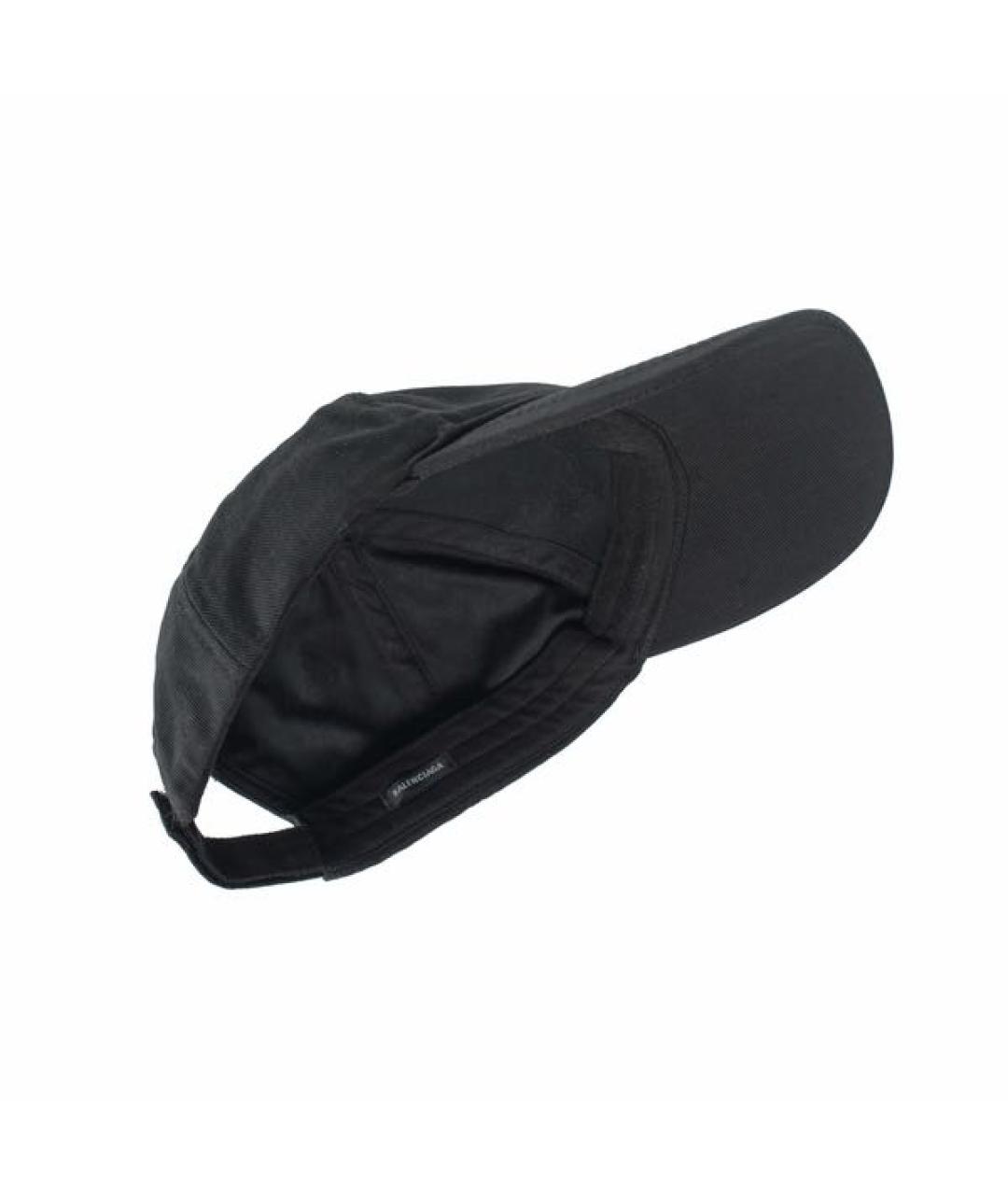 BALENCIAGA Черная хлопковая кепка, фото 3