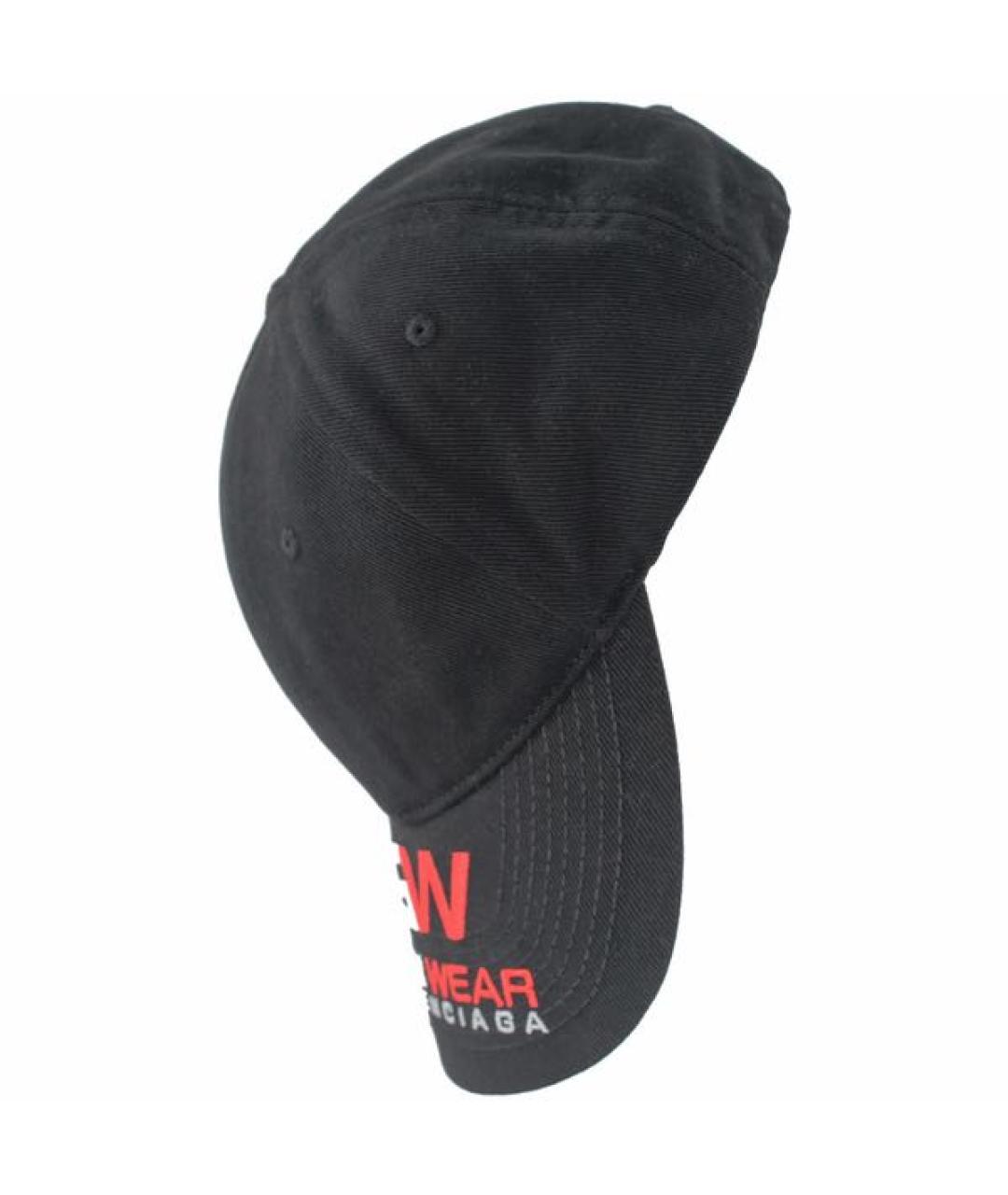 BALENCIAGA Черная хлопковая кепка, фото 2