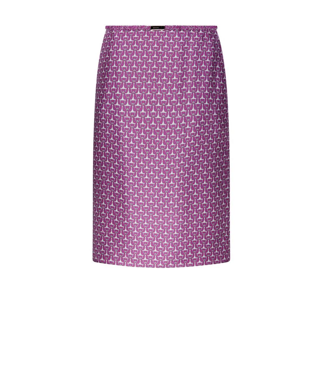 GUCCI Фиолетовый шелковый костюм с юбками, фото 2