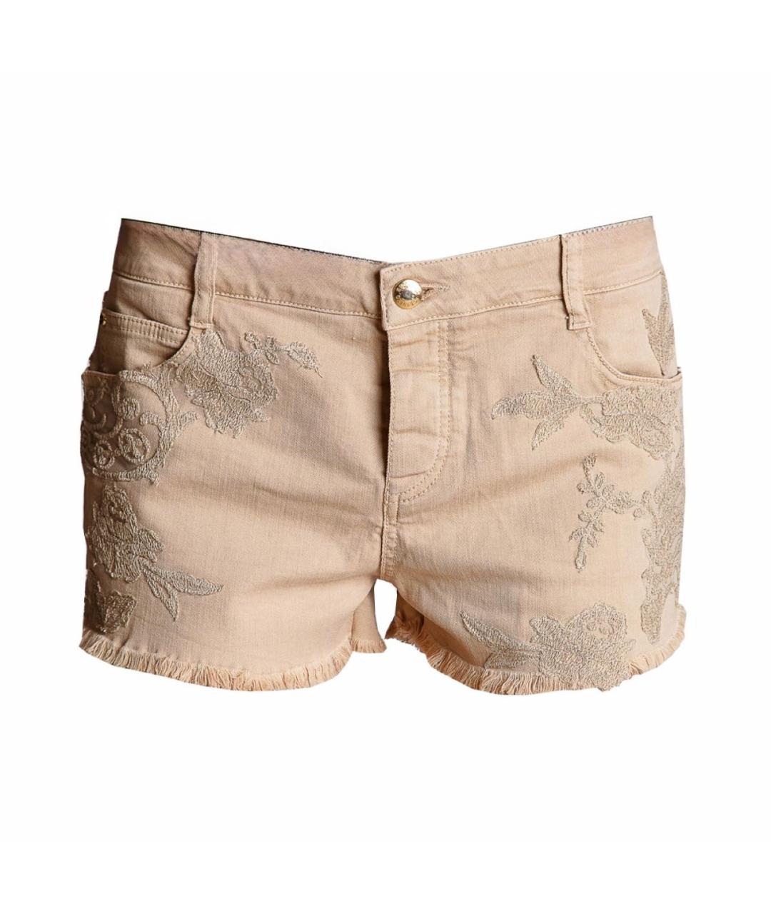 ERMANNO SCERVINO Бежевые хлопко-эластановые шорты, фото 1