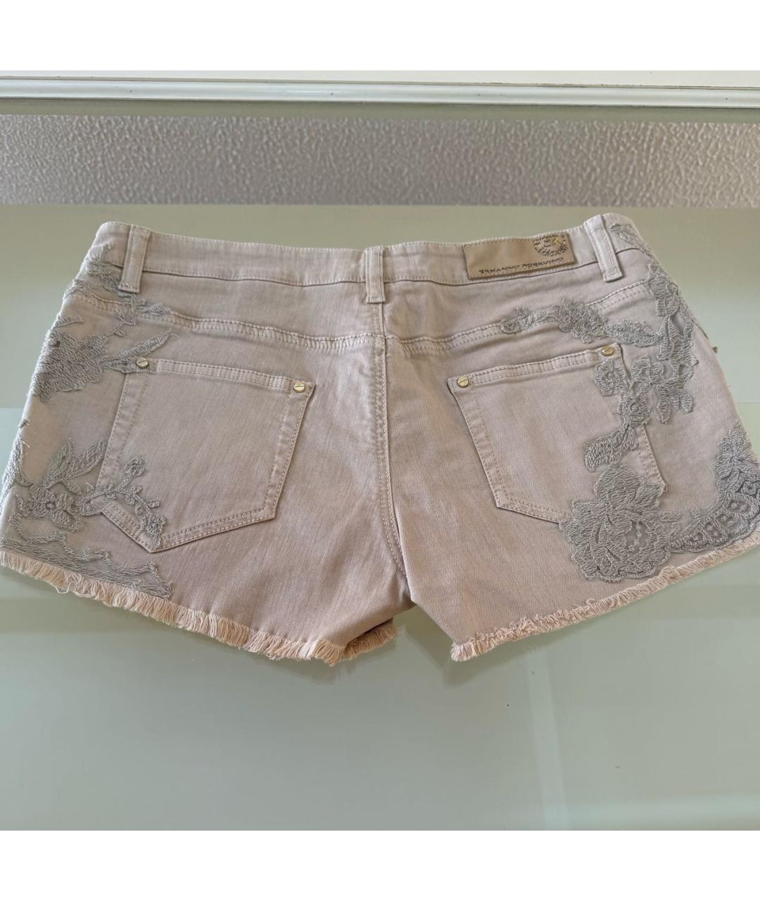 ERMANNO SCERVINO Бежевые хлопко-эластановые шорты, фото 6