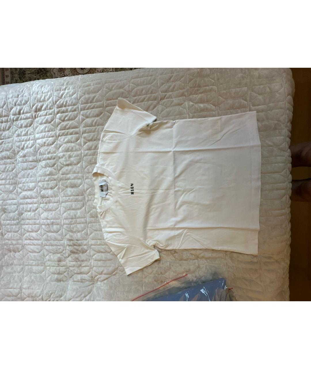 MSGM Белая хлопковая футболка, фото 5