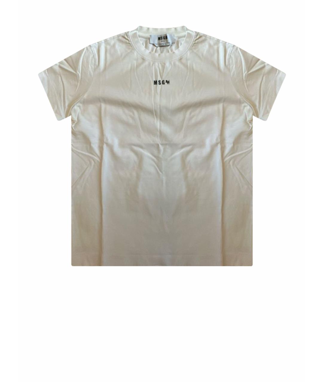 MSGM Белая хлопковая футболка, фото 1