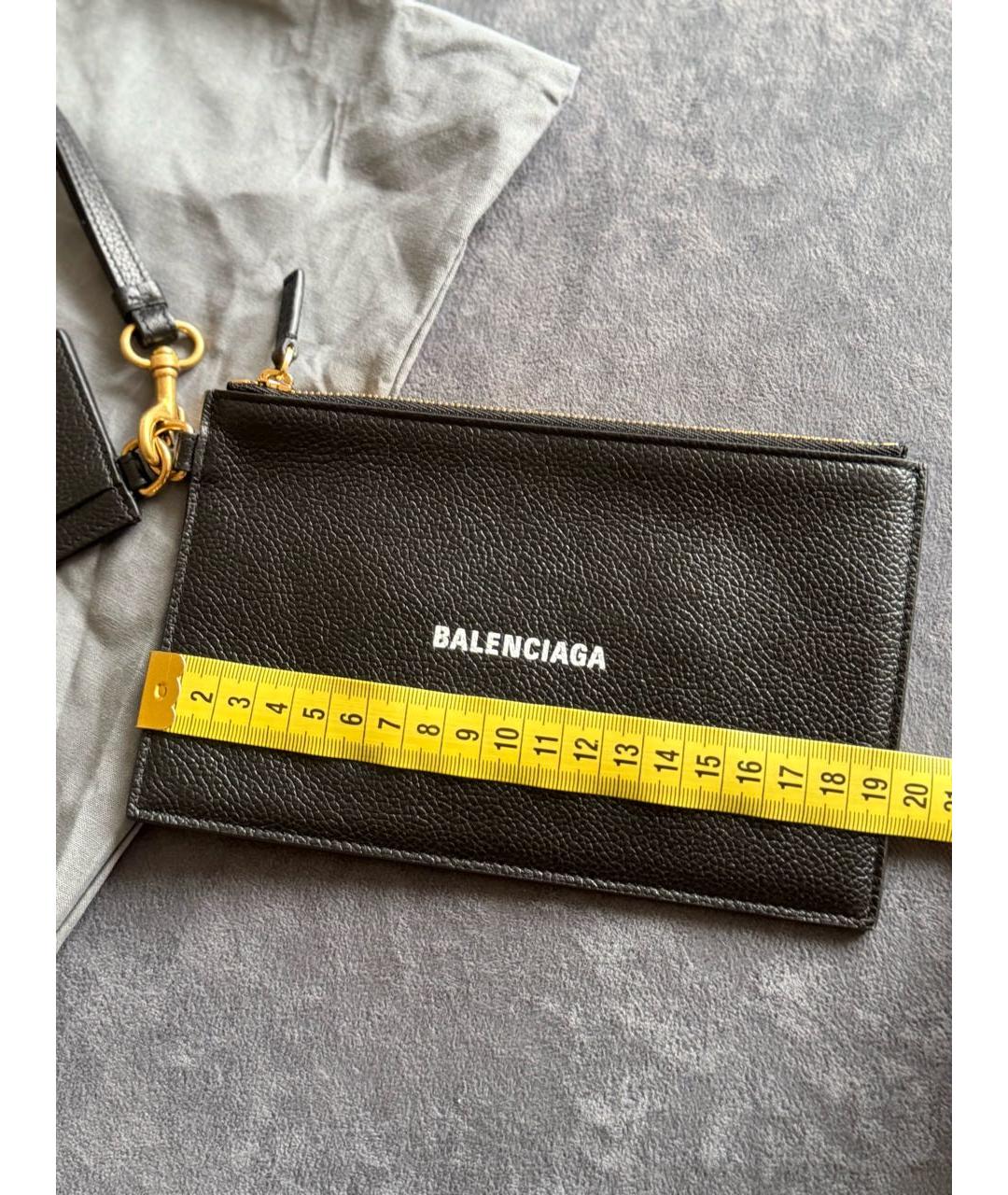 BALENCIAGA Черная кожаная сумка через плечо, фото 2