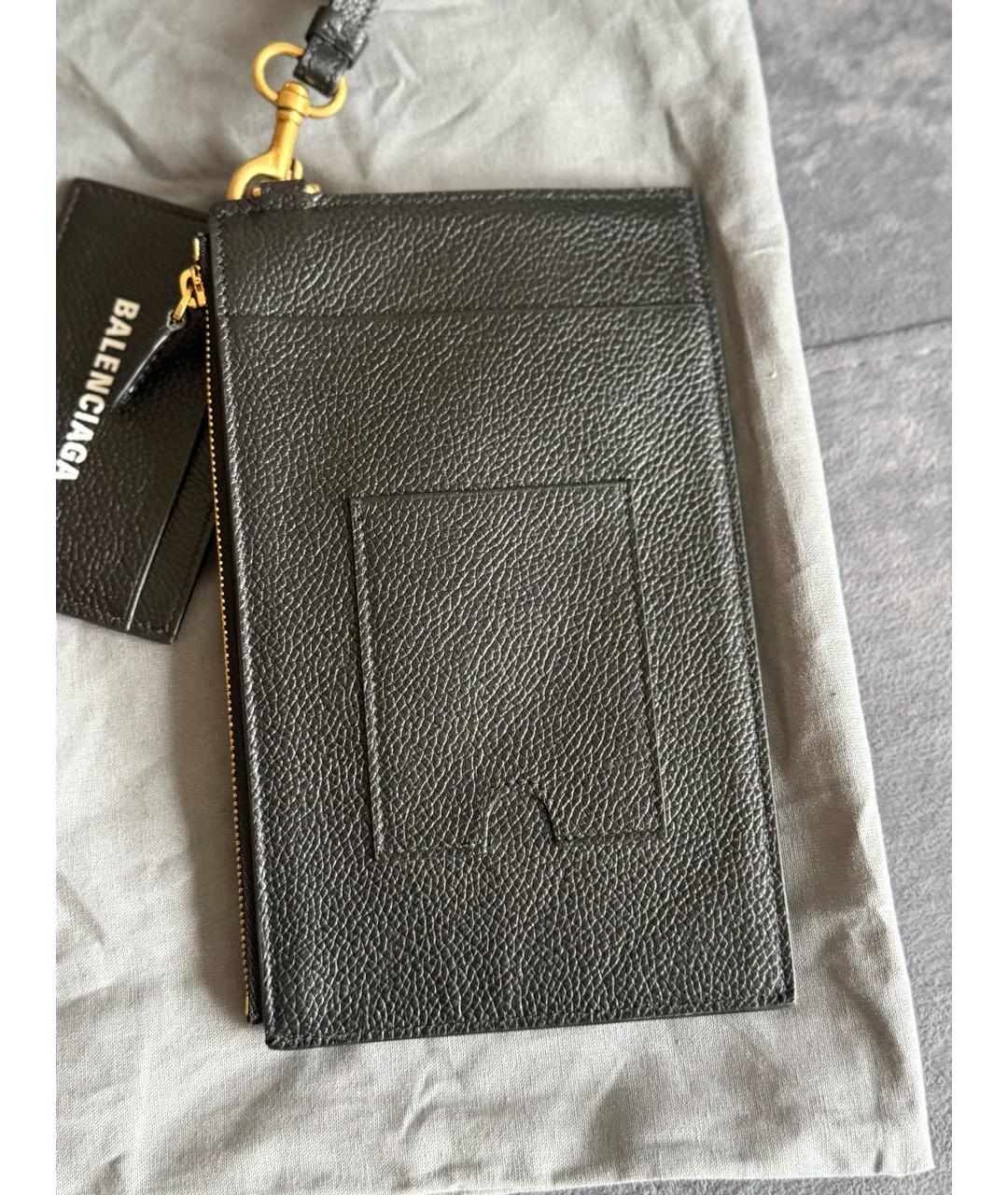 BALENCIAGA Черная кожаная сумка через плечо, фото 6