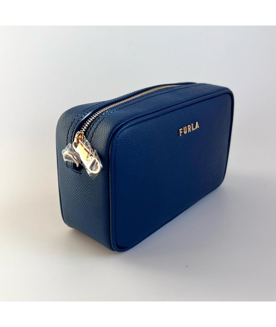 FURLA Синяя кожаная сумка через плечо, фото 2