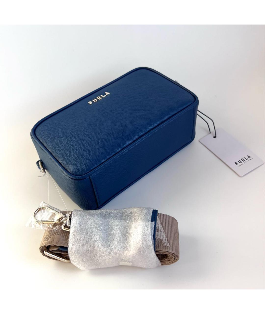 FURLA Синяя кожаная сумка через плечо, фото 5