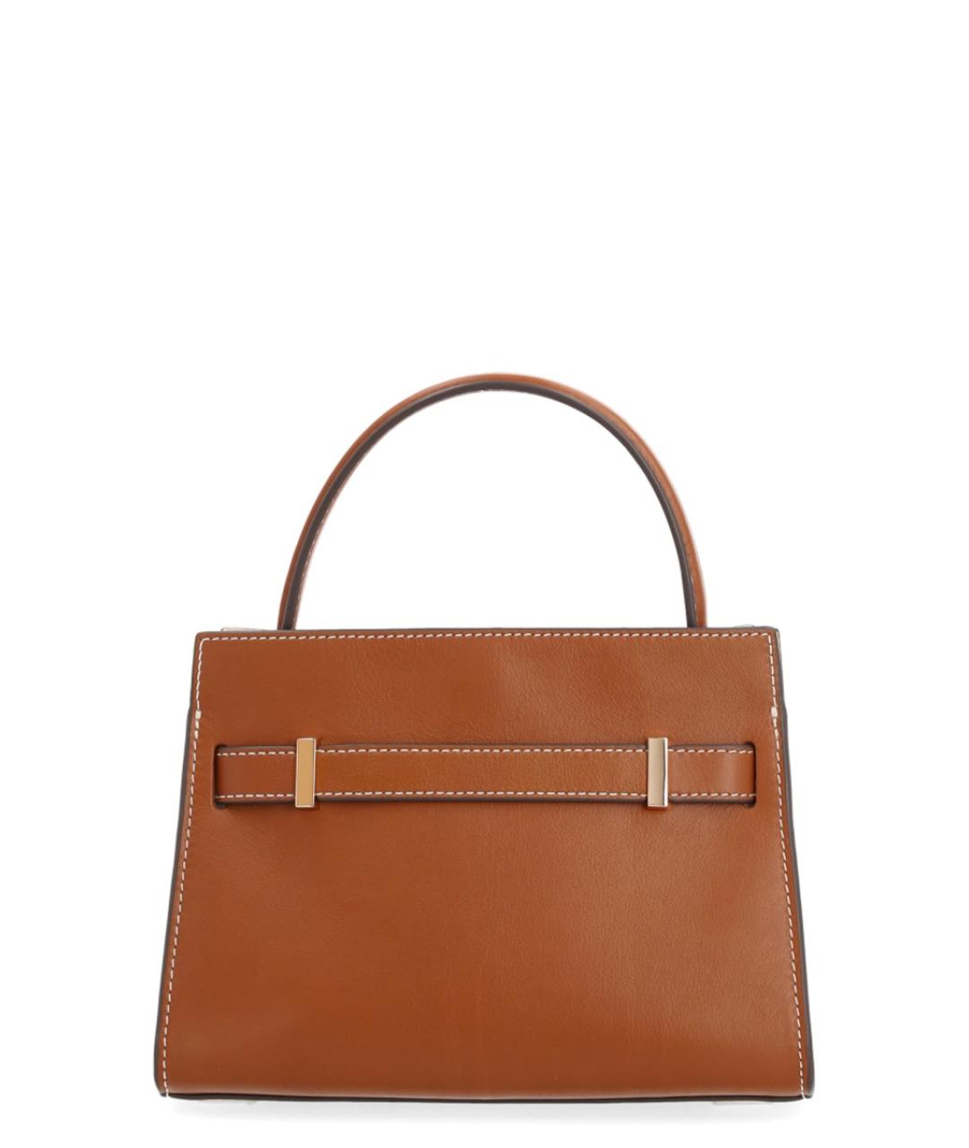 TORY BURCH Коричневая кожаная сумка тоут, фото 3