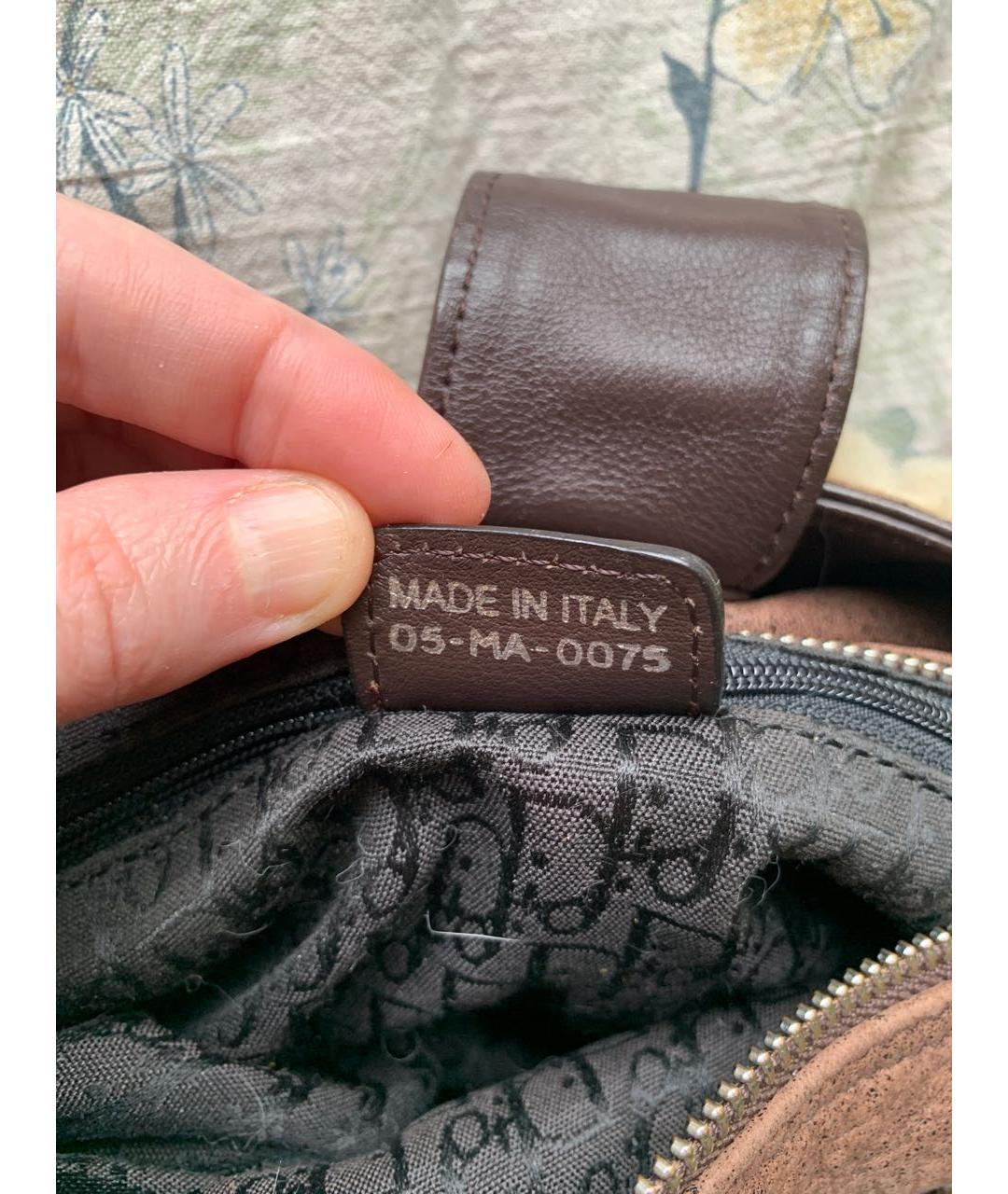 CHRISTIAN DIOR Коричневая меховая сумка через плечо, фото 6