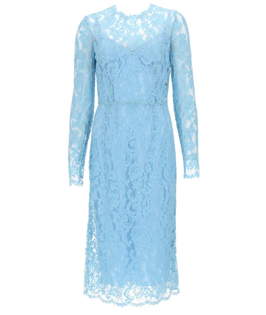 DOLCE&GABBANA Голубое хлопковое повседневное платье, фото 1