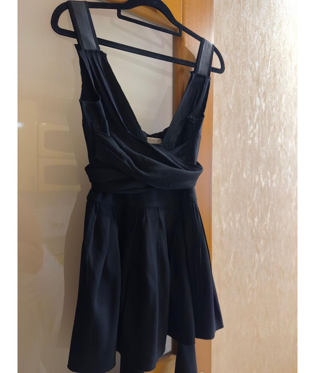 PRADA Черная ацетатная блузы, фото 5