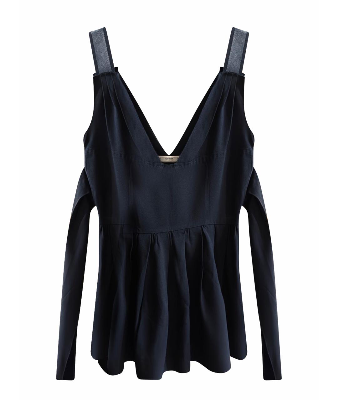 PRADA Черная ацетатная блузы, фото 1