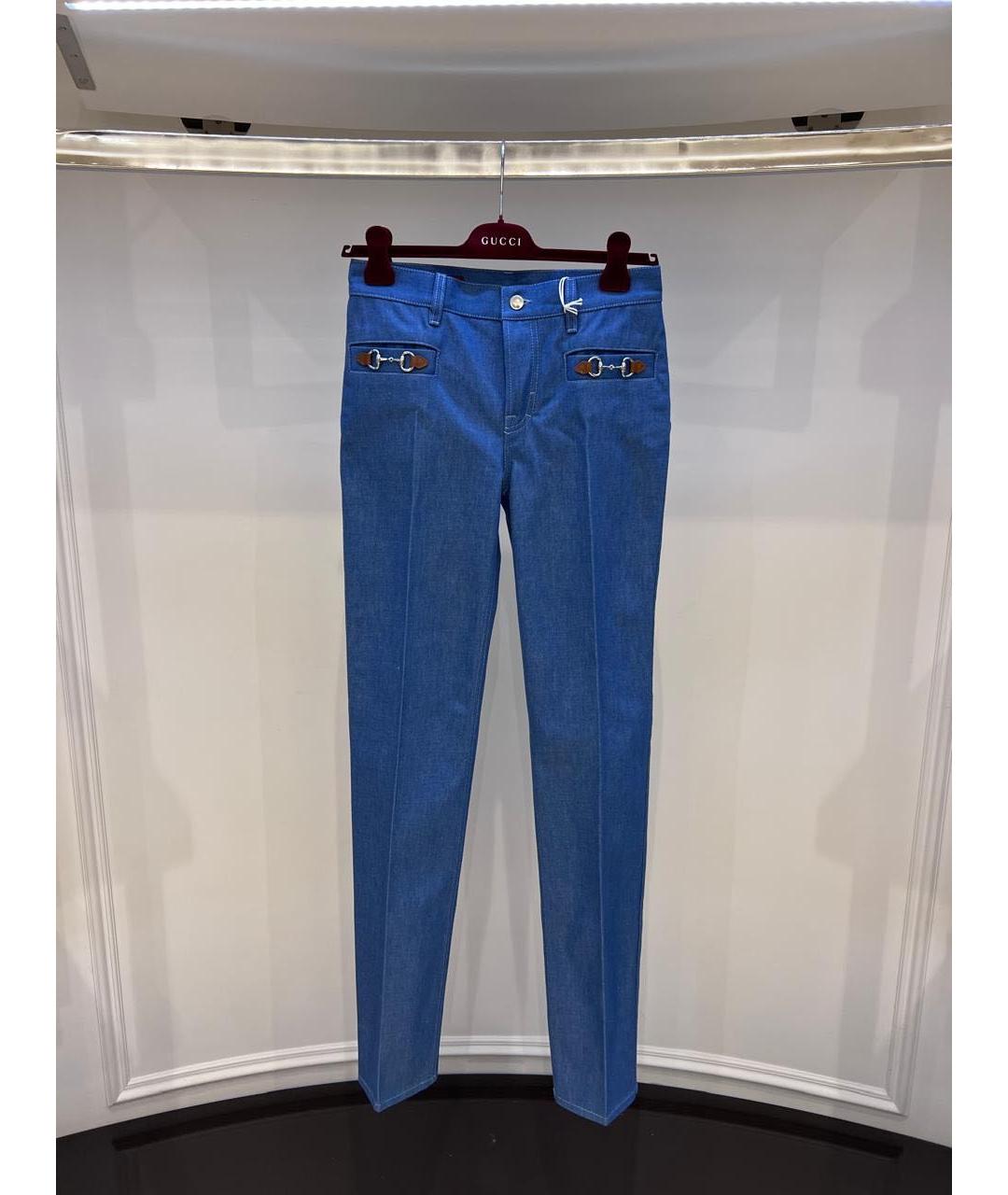 GUCCI Синие джинсы слим, фото 3