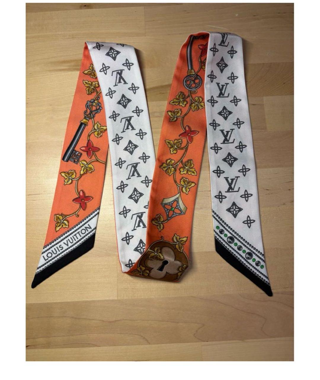LOUIS VUITTON Мульти шелковый шарф, фото 4