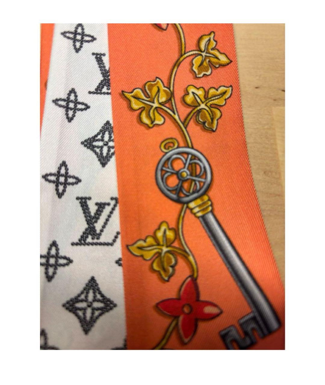 LOUIS VUITTON Мульти шелковый шарф, фото 2