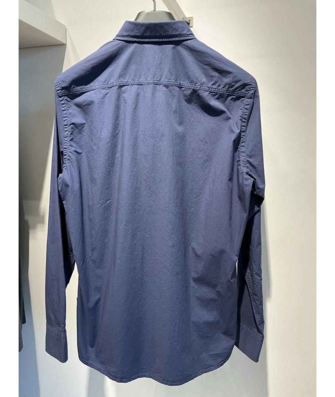 HUGO BOSS Темно-синяя хлопковая кэжуал рубашка, фото 4