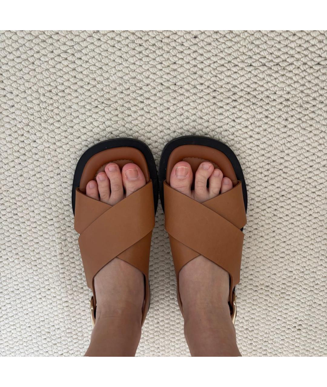 JOSEPH Коричневые кожаные сандалии, фото 6