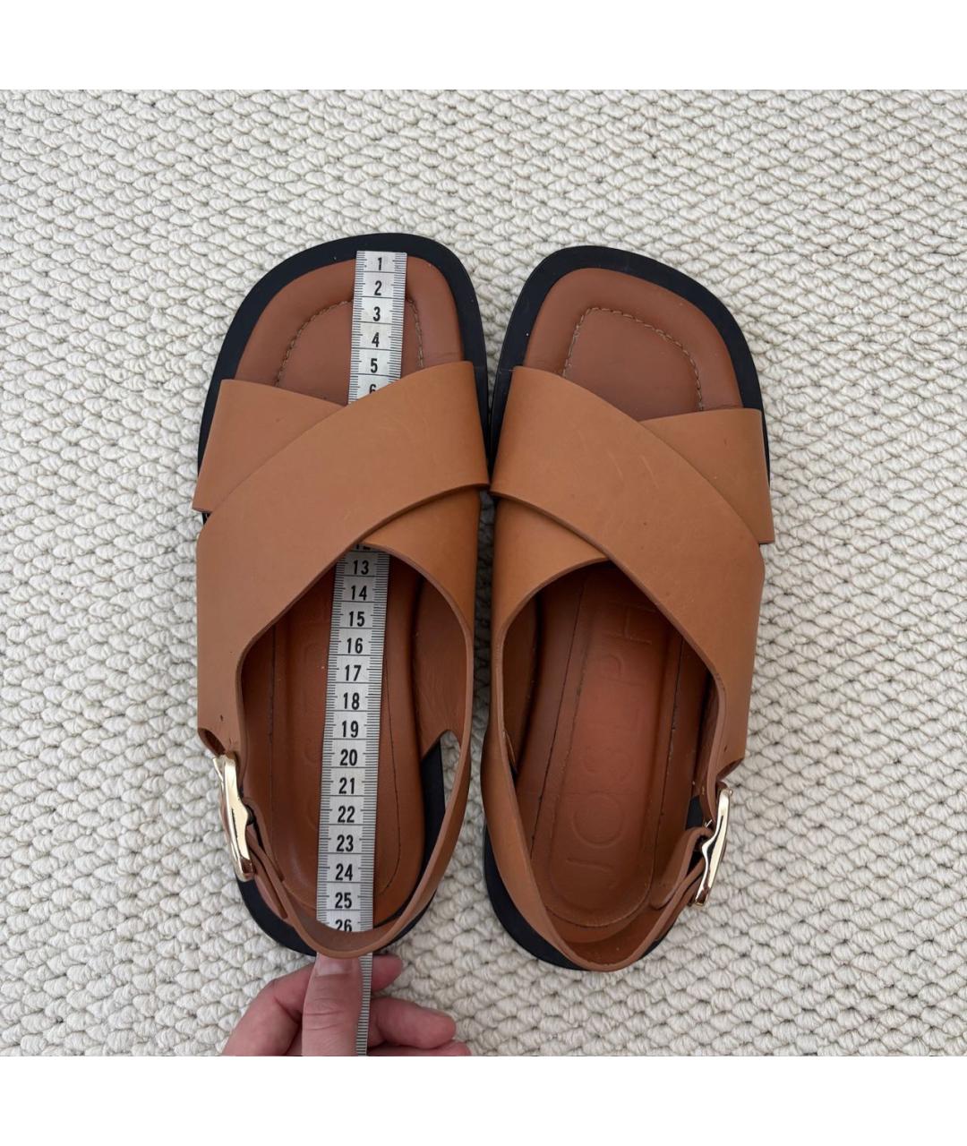 JOSEPH Коричневые кожаные сандалии, фото 7