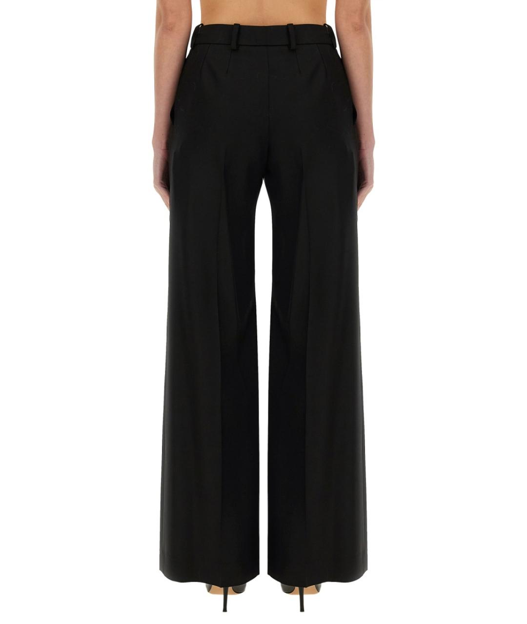 NINA RICCI Черные шерстяные прямые брюки, фото 3
