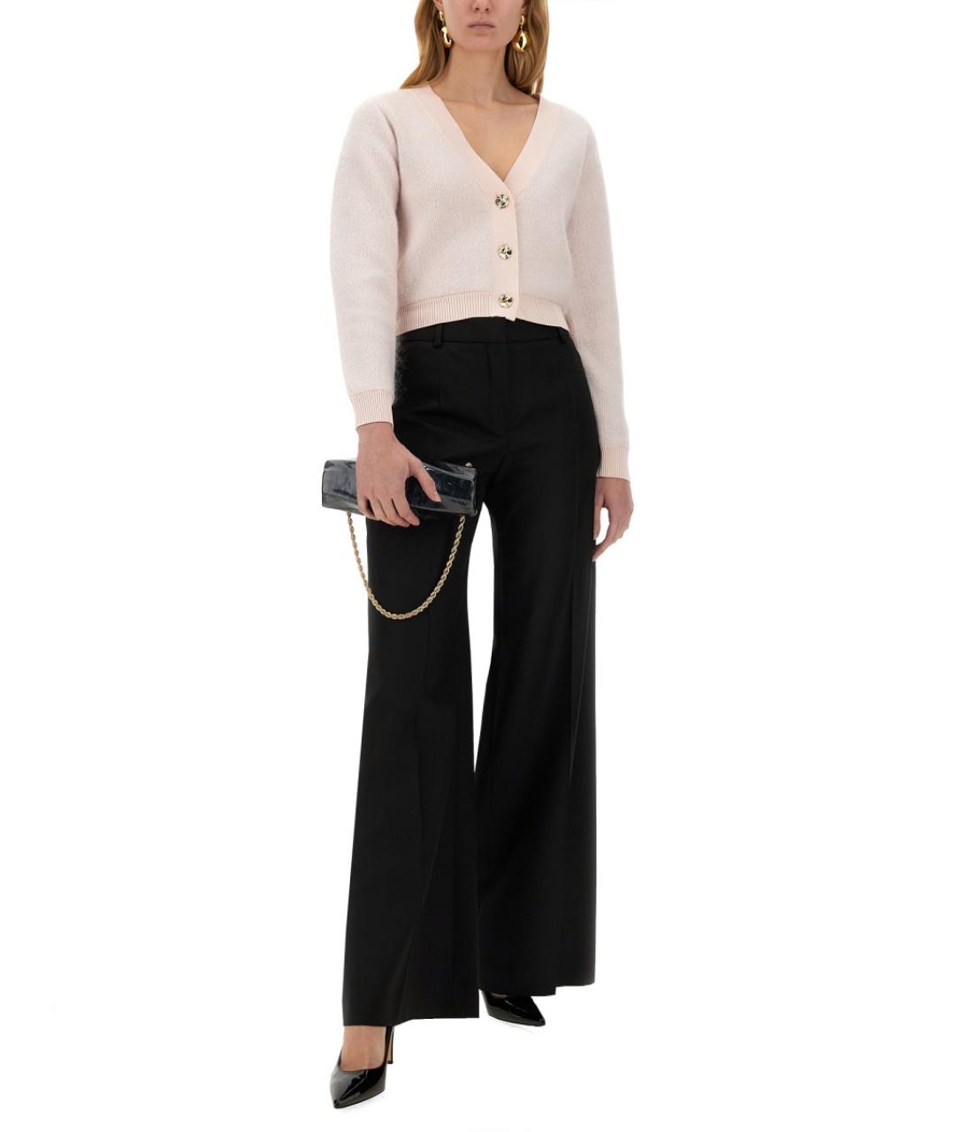 NINA RICCI Черные шерстяные прямые брюки, фото 2