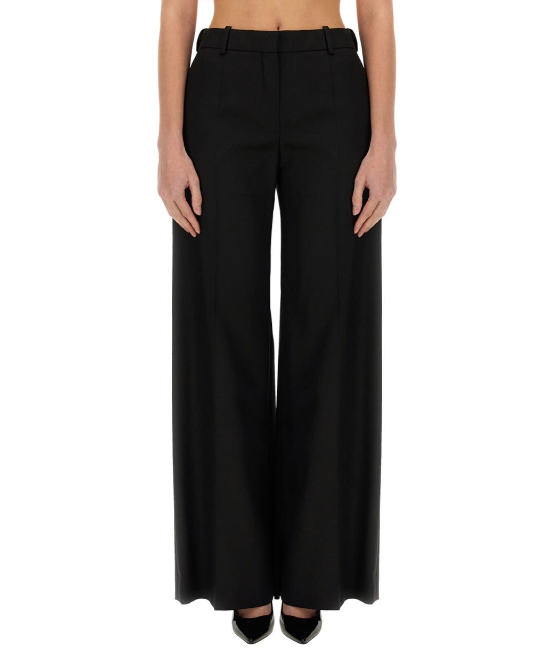 NINA RICCI Черные шерстяные прямые брюки, фото 1