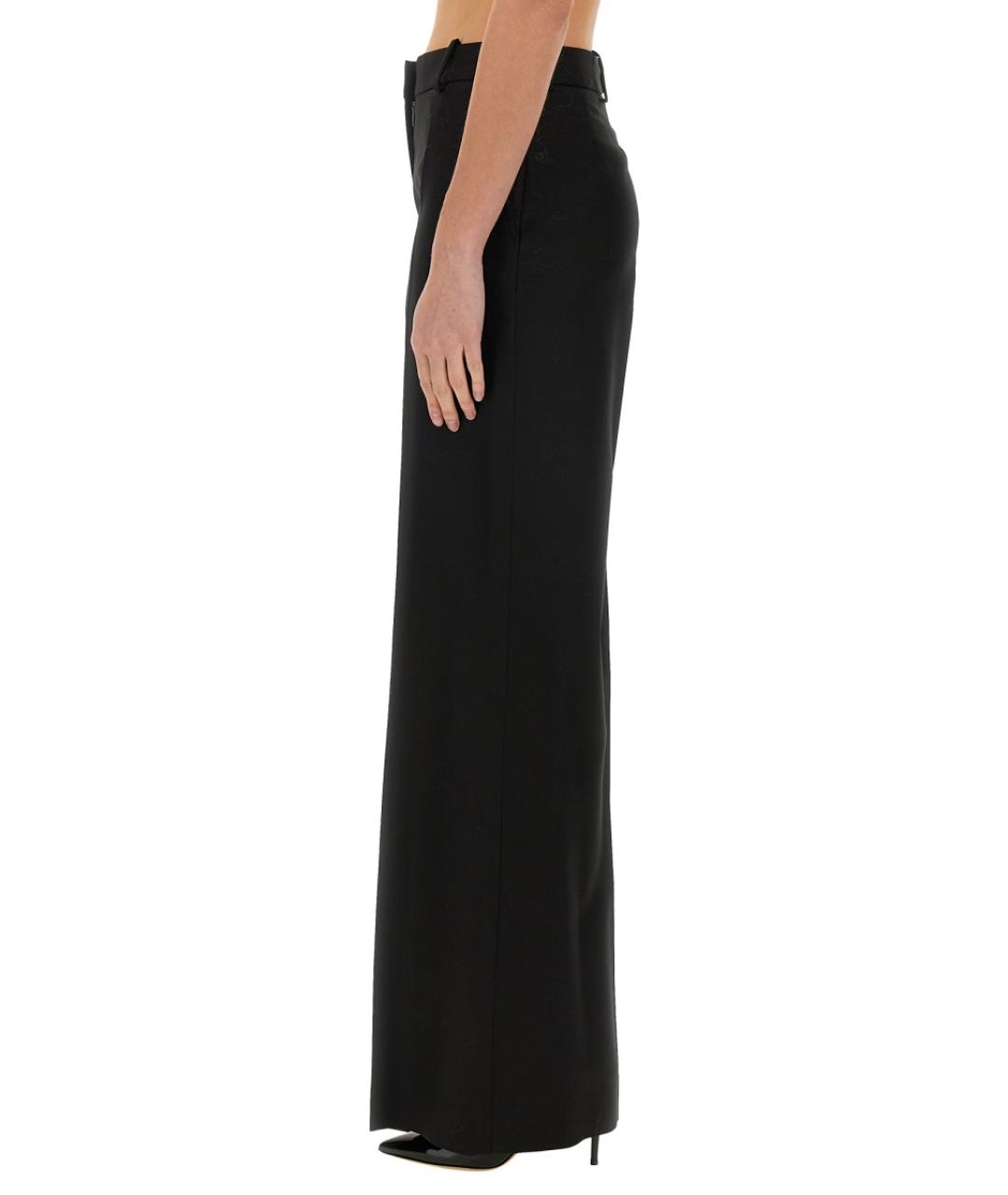NINA RICCI Черные шерстяные прямые брюки, фото 4