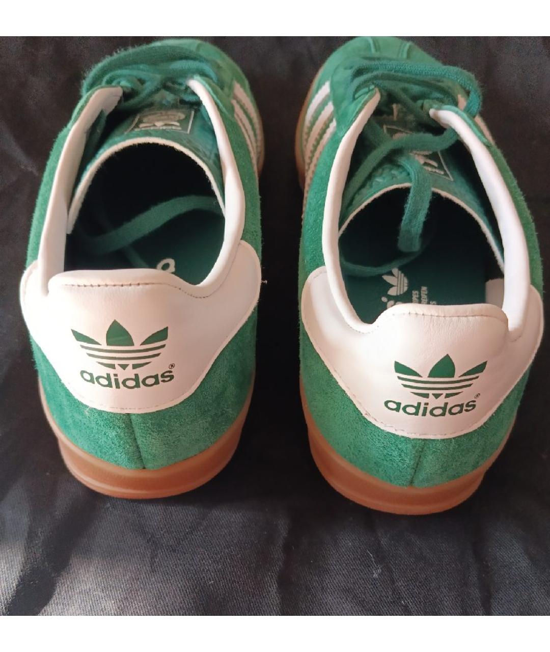 ADIDAS Зеленые замшевые кроссовки, фото 4