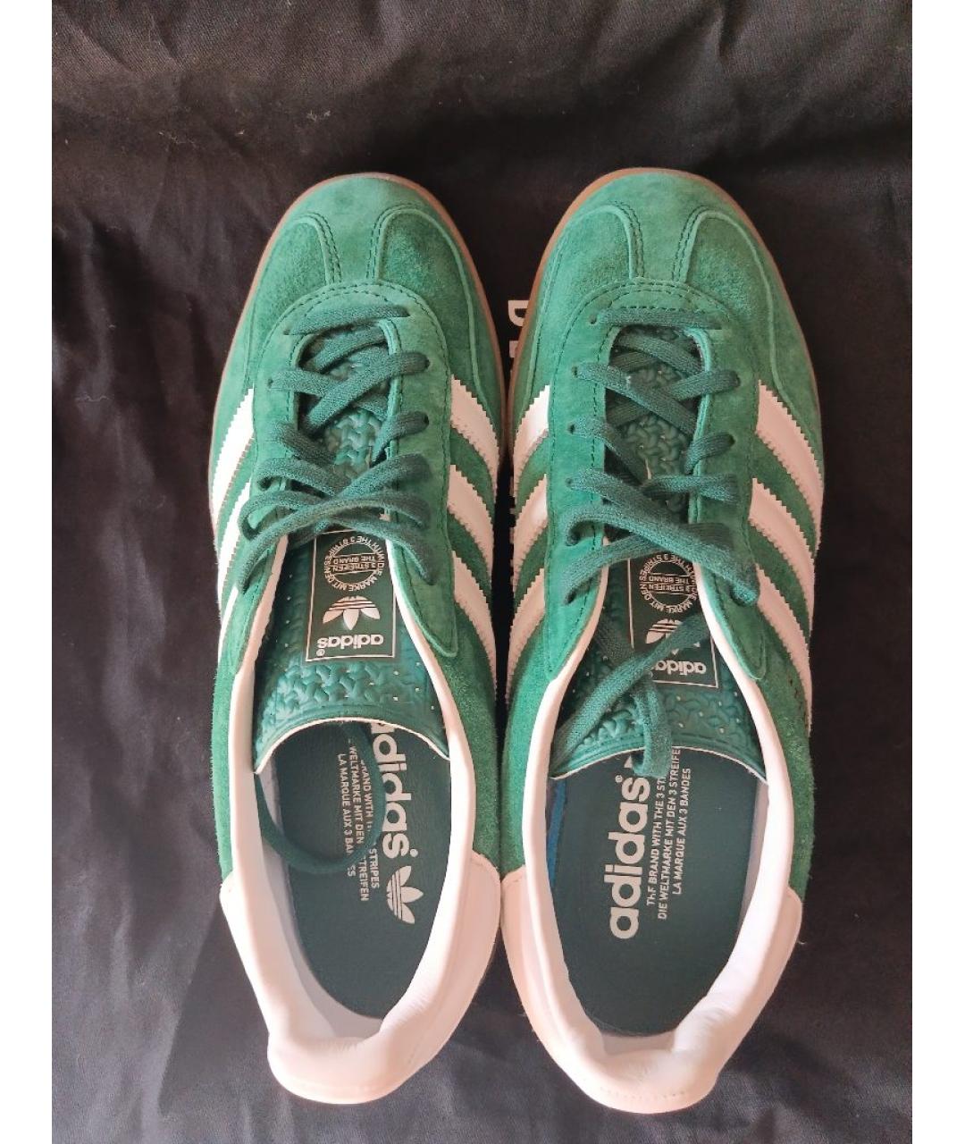 ADIDAS Зеленые замшевые кроссовки, фото 3